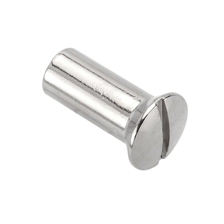 Barrel Nut, #10-32, 41/64 in Brl Lg, 1/4 in Brl Dia, Steel Nickel Plated MPN:Z4816