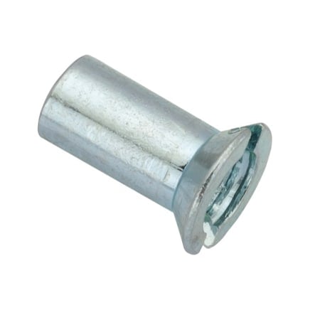 Barrel Nut, #8-32, 27/64 in Brl Lg, 13/64 in Brl Dia, Steel Zinc Plated MPN:Z4830
