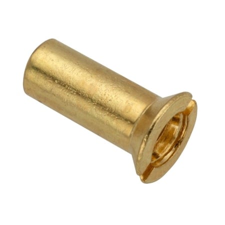 Barrel Nut, #8-32, 1/2 in Brl Lg, 13/64 in Brl Dia, Brass Unfinished MPN:Z4832