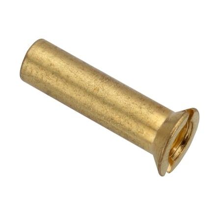Barrel Nut, #8-32, 3/4 in Brl Lg, 13/64 in Brl Dia, Brass Unfinished MPN:Z4834