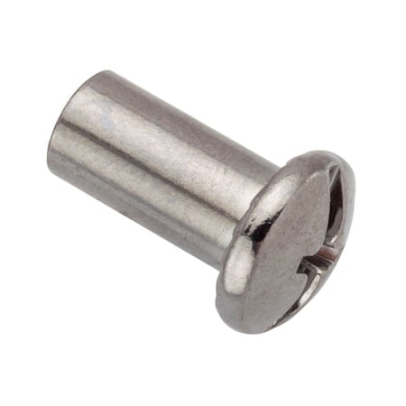 Barrel Nut, #10-24, 1/2 in Brl Lg, 1/4 in Brl Dia, Steel Chrome Plated MPN:Z4850