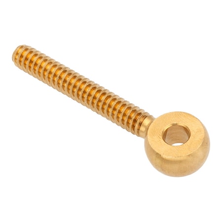 Fixed Rod End, Brass, Plain, #6-32 Thrd Sz, 3/4 in Thrd Lg MPN:ZEB12-BR
