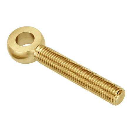 Fixed Rod End, Brass, Plain, #6-32 Thrd Sz, 1 3/4 in Thrd Lg MPN:ZEB16-BR