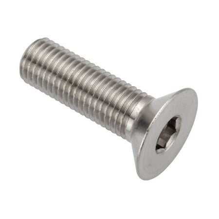 M6.3 Socket Head Cap Screw, Flat, Plain Stainless Steel, 20 mm Length MPN:ZF601M6.3X20