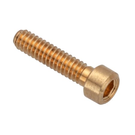 #0-80 Socket Head Cap Screw, Socket, Plain Brass, 1/4 in Length MPN:ZS55000C04