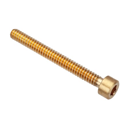 #4-40 Socket Head Cap Screw, Plain Brass, 1 in Length MPN:ZS55004C16