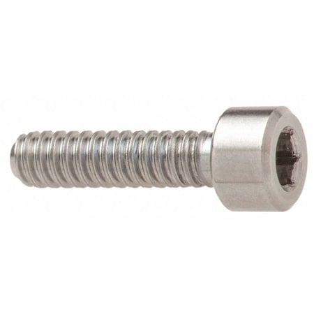 #4-40 Socket Head Cap Screw, Socket, Plain 316 Stainless Steel, 1/4 in Length MPN:ZSS61604C04