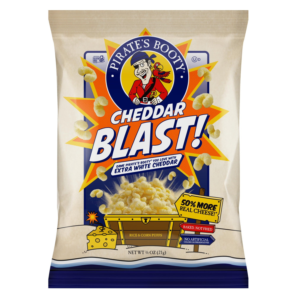Pirates Booty Cheddar Blast, 0.75 Oz, Pack Of 16 Bags MPN:_6001380-PB