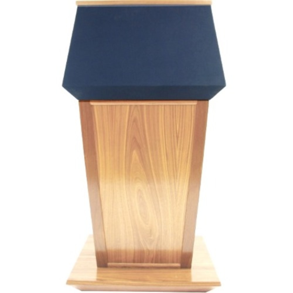 AmpliVox SN3045 - Patriot Plus Lectern - Skirted Base - 51in Height x 31in Width x 23in Depth - Clear Lacquer, Oak - Hardwood Veneer, Solid Hardwood MPN:SN3045-OK