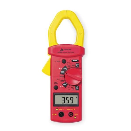 Digital Clamp Meter, LCD, 600 A, 1.6 in (41 mm) Jaw Capacity MPN:AC68C