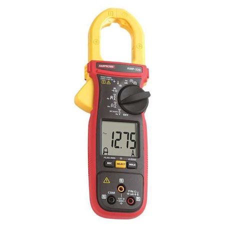 Digital Clamp Meter, LCD, 600 A, 1.4 in (36 mm) Jaw Capacity, CAT III 600V Safety Rating MPN:AMP-320