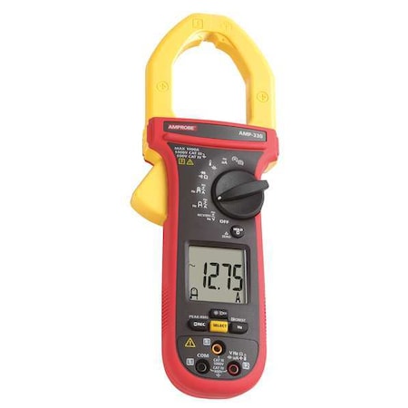 Digital Clamp Meter, LCD, 1, 000 A, 2.0 in (51 mm) Jaw Capacity MPN:AMP-330