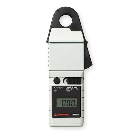 Digital Clamp Meter, LCD, 40 A, 0.8 in (20 mm) Jaw Capacity, CAT III 300V Safety Rating MPN:LH41A