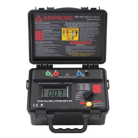 Milli Ohm Meter, 0-2000 Ohms MPN:MO-100