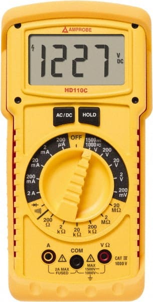 CAT IV, Digital & Manual Ranging Multimeter: 1,000 VAC/VDC MPN:HD110C