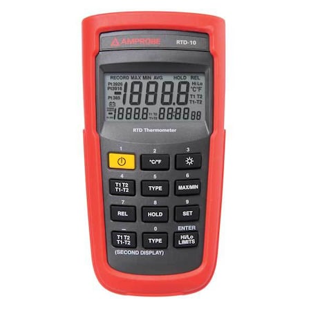 FDA Digital RTD Thermometer, -328 Degrees to 1472 Degrees, -328 Degrees to 1166 Degrees F MPN:RTD-10