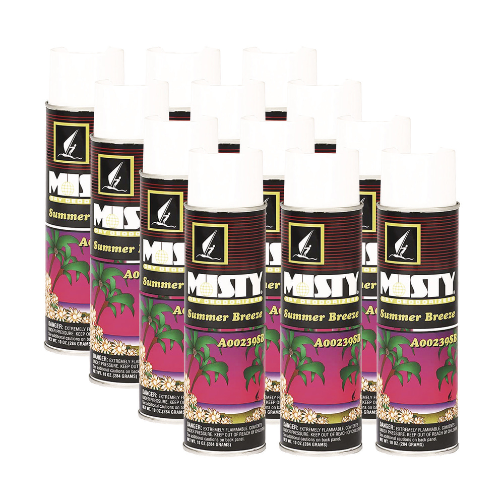 Misty Handheld Air Deodorizer, Summer Breeze, 10 oz Aerosol Spray, 12/Carton MPN:1001868