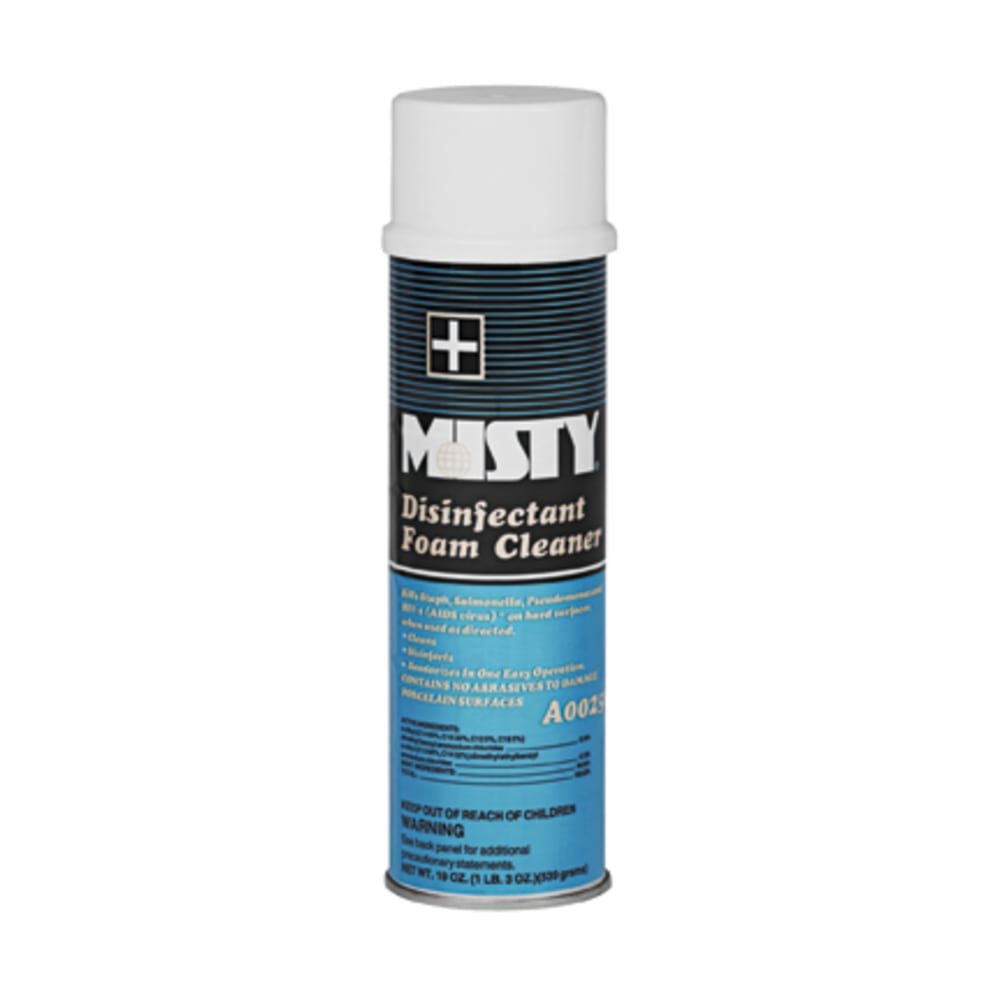 MISTY Disinfectant Foam Cleaner - Concentrate - 19 fl oz (0.6 quart) - Clean Scent Width - 12 / Carton - Disinfectant, Deodorize MPN:1001907