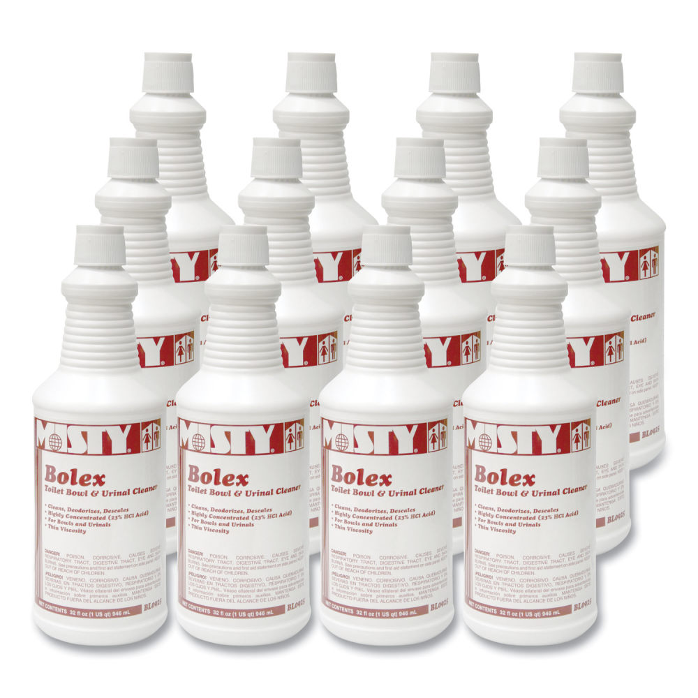 Misty Bolex 23 Percent Hydrochloric Acid Bowl Cleaner, Wintergreen, 32oz, 12/Carton MPN:1038799