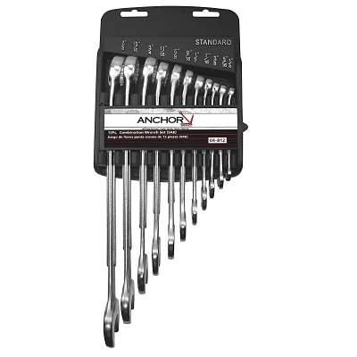 12 Piece Combination Wrench Set (1/4-7/8