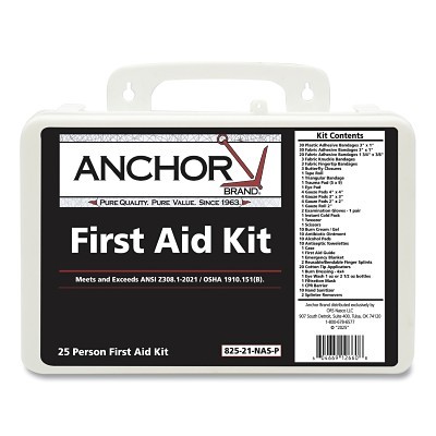 Ansi 2021 25 Person First Aid Kit In Pvc Case MPN:101-825-21-NAS-P