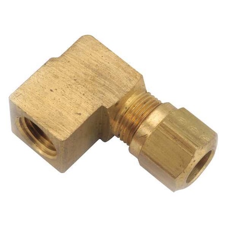 Female Elbow, Compression, Brass, 1/4InTube MPN:1470X4X4