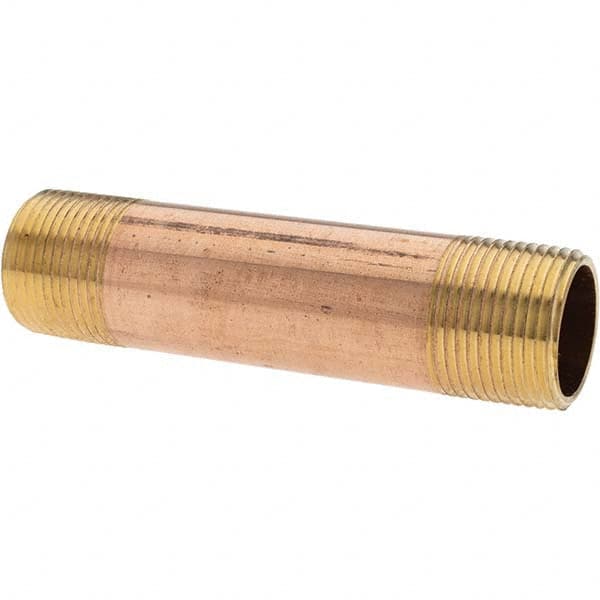 Brass Pipe Nipple: Threaded on Both Ends, 4