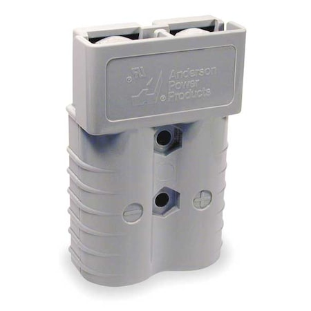 Power Connector, 175 A, Two Pole, 1/0 ga, 10, 000, 0.437 in Max Wire Dia, Gray MPN:6325G1