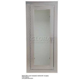 Potter Roemer Alta SS Fire Extinguisher Cabinet Tempered Glass Window Fully Recessed 3-1/4