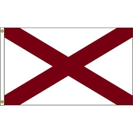 Alabama Flag, 5x8 Ft, Nylon MPN:140080