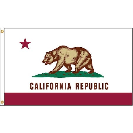 California Flag, 4x6 Ft, Nylon MPN:140470