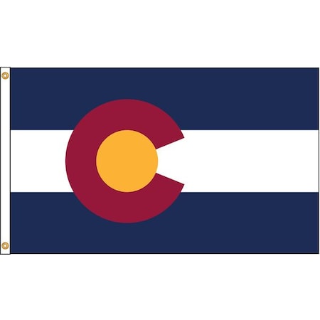 Colorado Flag, 5x8 Ft, Nylon MPN:140680