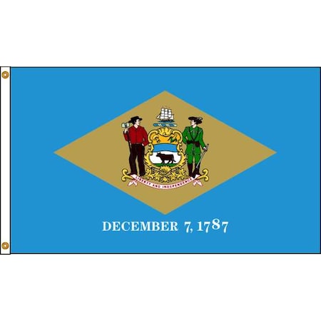 Delaware Flag, 5x8 Ft, Nylon MPN:140880