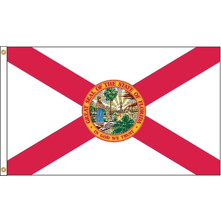 Florida Flag, 5x8 Ft, Nylon MPN:140980