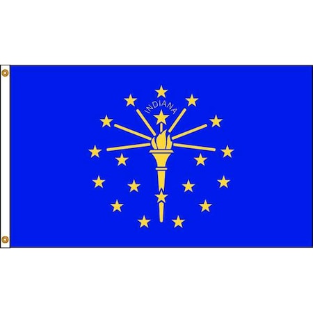 Indiana Flag, 4x6 Ft, Nylon MPN:141670