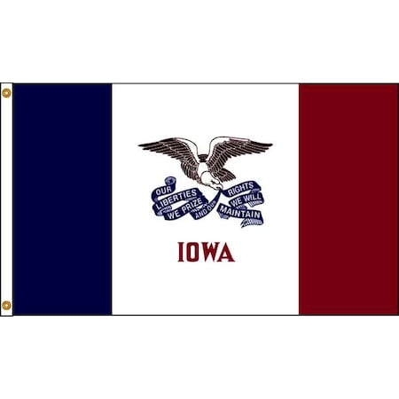 Iowa Flag, 4x6 Ft, Nylon MPN:141770