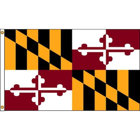 Maryland Flag, 5x8 Ft, Nylon MPN:142380