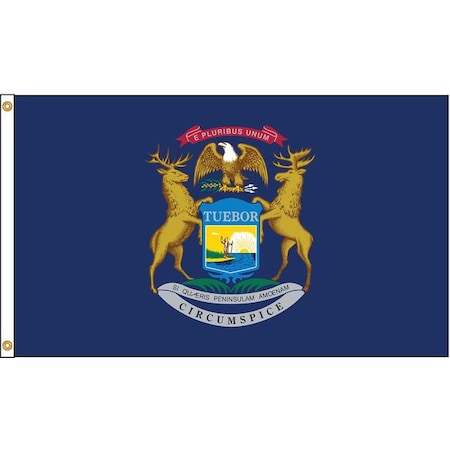 Michigan Flag, 4x6 Ft, Nylon MPN:142670