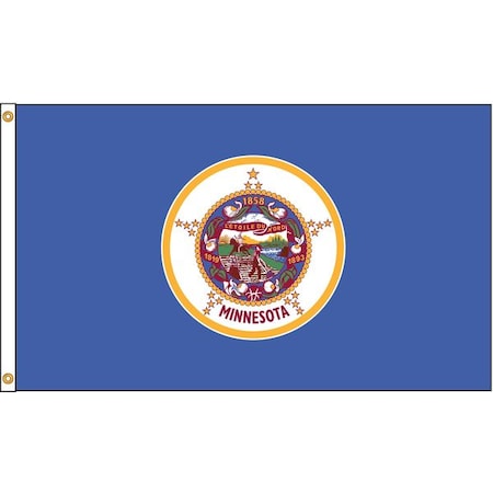 Minnesota Flag, 4x6 Ft, Nylon MPN:142770