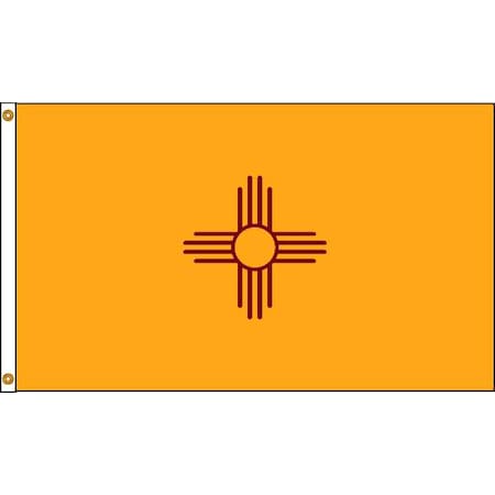 New Mexico Flag, 5x8 Ft, Nylon MPN:143780