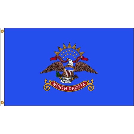 North Dakota Flag, 5x8 Ft, Nylon MPN:144180