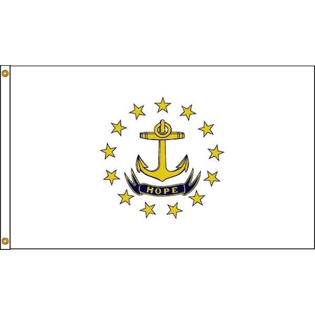 Rhode Island Flag, 4x6 Ft, Nylon MPN:144770