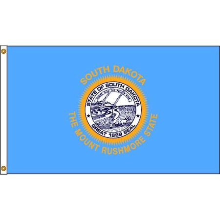 South Dakota Flag, 5x8 Ft, Nylon MPN:144980