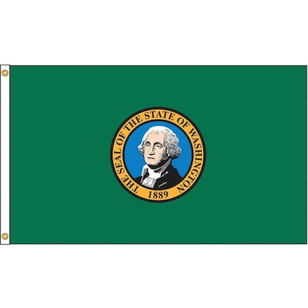 Washington Flag, 5x8 Ft, Nylon MPN:145780