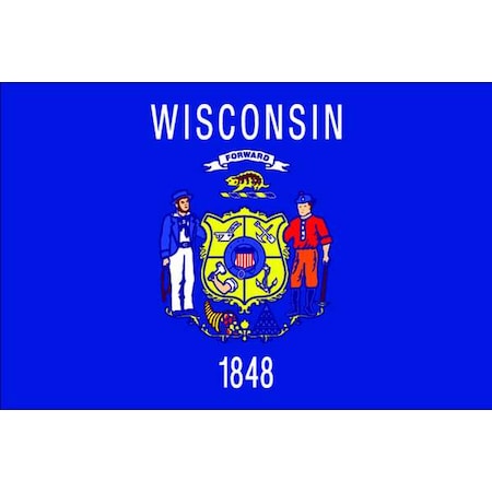 Wisconsin State Flag, 3x5 Ft MPN:145960