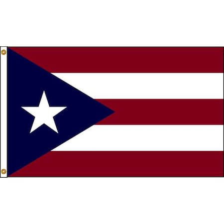 Puerto Rico Flag, 3x5 Ft, Nylon MPN:146760