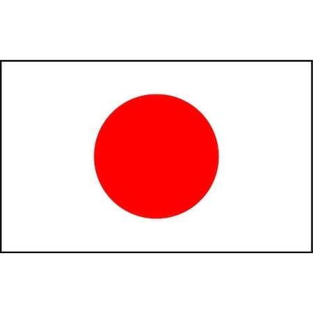Japan Flag, 3x5 Ft, Nylon MPN:194307