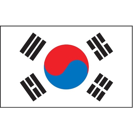 South Korea Flag, 3x5 Ft, Nylon MPN:197606