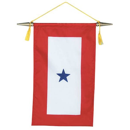 Service Star Banner, 15x8in, Nylon MPN:440191
