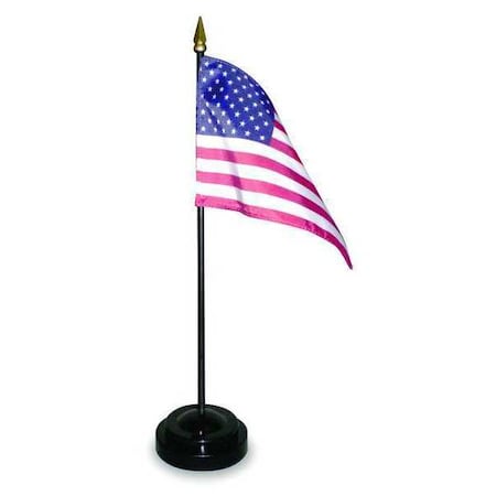 4 in. X 6 in. Miniature Set with U.S. Flag and Black Plastic Base MPN:47300